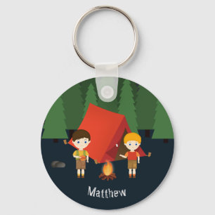 Camping Verjaardagsfeestje Sleutelhanger