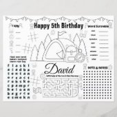 Camping verjaardagsplaatsen, Camping activity shee (Voorkant)