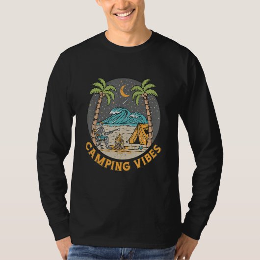 Camping Vibes  Happy Camper  Outdoors  Adventure T-shirt (Voorkant)
