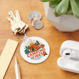 Camping Vibes Metalen Sleutelhanger