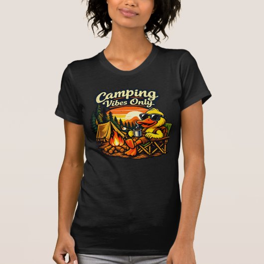 Camping Vibes Only Feels Right Slim Tee USA T-shirt (Voorkant)