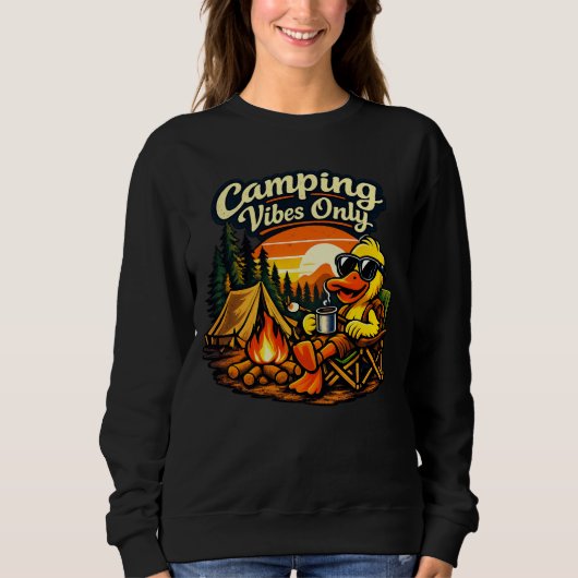 Camping Vibes Only Feels Right Sweatshirt USA (Voorkant)