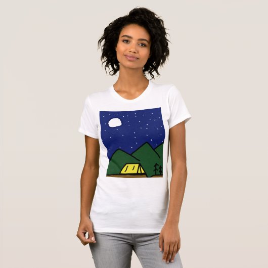 Camping vibes t-shirt (Voorkant volledig)