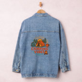 Camping Vibes Women’s Denim Jacket | Retro Outdoor (Hangar)