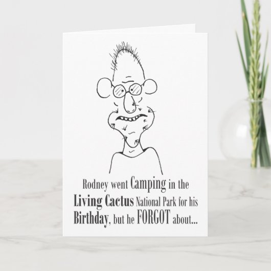 Camping voor zijn verjaardag - Kaart (Voorkant)