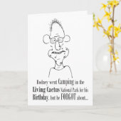 Camping voor zijn verjaardag - Kaart (Gele Bloem)