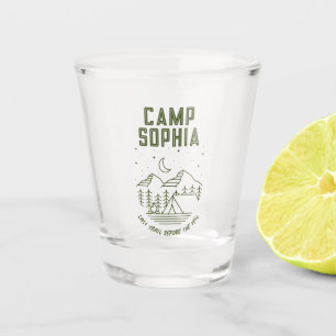 Camping vrijgezellenfeest aangepaste shotglas shot glas