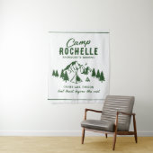 Camping vrijgezellenfeest achtergrond tapestry wandkleed (In situ)