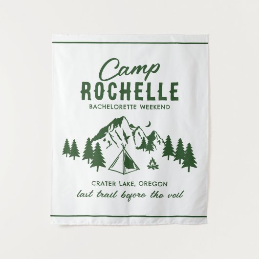 Camping vrijgezellenfeest achtergrond tapestry wandkleed (Voorkant)