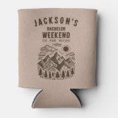 Camping vrijgezellenfeest blikjeskoeler (Voorkant)