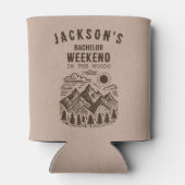 Camping vrijgezellenfeest blikjeskoeler (Achterkant)