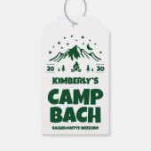 Camping Vrijgezellenfeest Buiten Cadeaulabel (Achterkant)