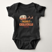 Camping Vrolijk Kerstmis Rendier Gepersonaliseerde Romper (Voorkant)