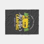 Camping - Vrouw's Camping Verslaving Fleece Deken (Voorkant (Horizontaal))