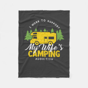 Camping - Vrouw's Camping Verslaving Fleece Deken