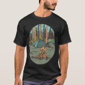 Camping Wald grappig T-shirt (Voorkant)