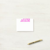Camping walk dogs drink wijn grappige, gelukkige c post-it® notes (Op bureau)