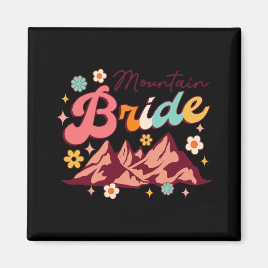 Camping Wandelen Bachelorette Mountain Bride naar Magneet (Voorkant)