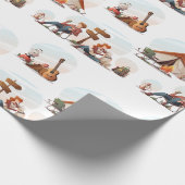 Camping, Wandelen, Natuur en Buitenliefhebbers Cadeaupapier (Hoek)