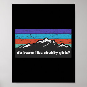Camping Wandelen Outdoor Berg, houden beren van Ch Poster