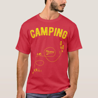 Camping Wandelplan Kaart Geweldige Wandelaar Campi T-shirt