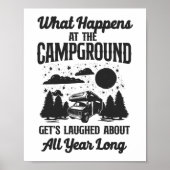 Camping wat er gebeurt op de camping poster (Voorkant)