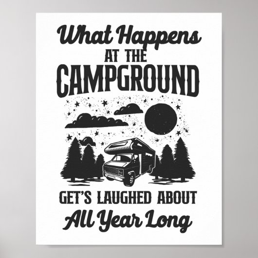 Camping wat er gebeurt op de camping poster (Voorkant)