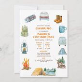 Camping Waterverf Campout buitenshuis Kaart (Voorkant)