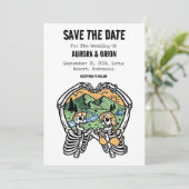 Camping Wedding Bewaar de datumkaarten Kaart (Staand voorkant)