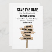 Camping Wedding Bewaar de datumkaarten Kaart (Voorkant / Achterkant)