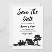 Camping Wedding Bewaar de datumkaarten Kaart (Voorkant)