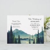 Camping Wedding Folded Wedding Program (Staand voorkant)