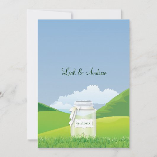 Camping Wedding Kaart (Achterkant)