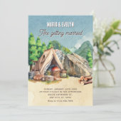 Camping wedding kaart (Staand voorkant)