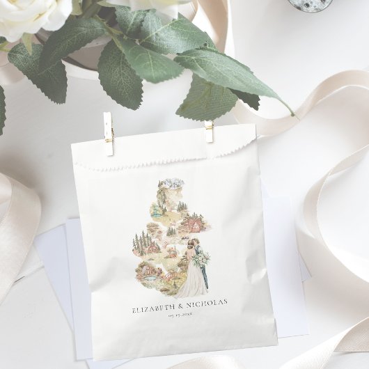 Camping Wedding Map | Welkom Favor Bag Bedankzakje