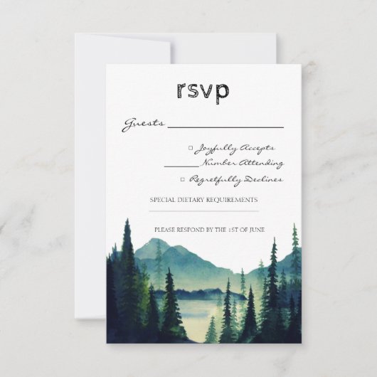 Camping Wedding RSVP-kaart RSVP Kaartje (Voorkant)