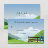 Camping Wedding RSVP Kaartje (Voorkant / Achterkant)