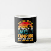 Camping weekend voorspelling 100% kans op bier gra koffiemok (Center)