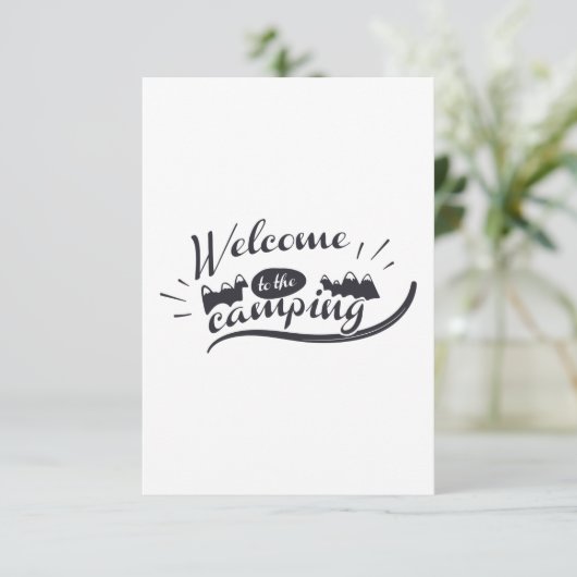 Camping Welkom Bedankkaart (Staand voorkant)