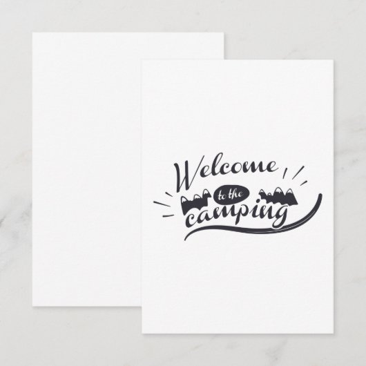 Camping Welkom Bedankkaart (Voorkant / Achterkant)