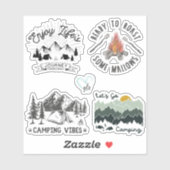 Camping Wilderness Sticker Pack GraphicLoveShop (Vel)