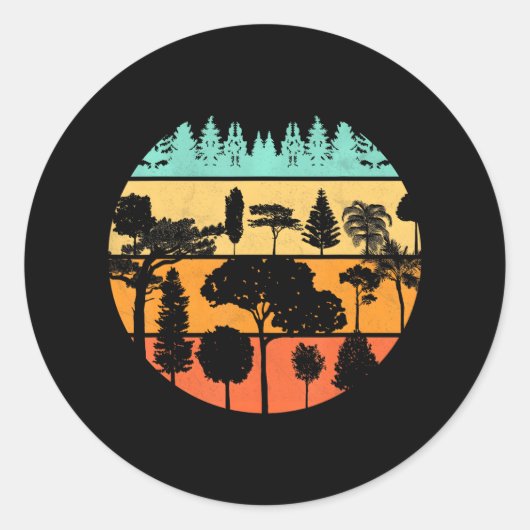 Camping Wildlife Camper Natuur Lovers Bos Ronde Sticker (Voorkant)