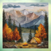 Camping Window Cling Raamsticker (Vel 3)