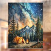 Camping Window Cling Raamsticker (Vel 2)
