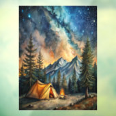 Camping Window Cling Raamsticker (Vel 3)