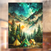 Camping Window Cling Raamsticker (Vel 2)