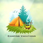 Camping Window Cling Raamsticker (Vel 3)
