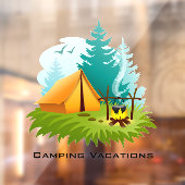 Camping Window Cling Raamsticker (Vel 2)