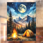 Camping Window Cling Raamsticker (Vel 2)