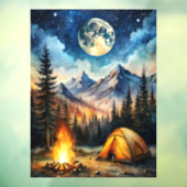Camping Window Cling Raamsticker (Vel 3)
